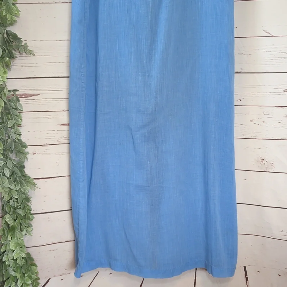 Vintage Trillium‎ Nightgown 50's Blue Sheer Prairie Union Made Cottagecore Small